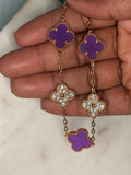 Royal Violet Clover Bracelet
