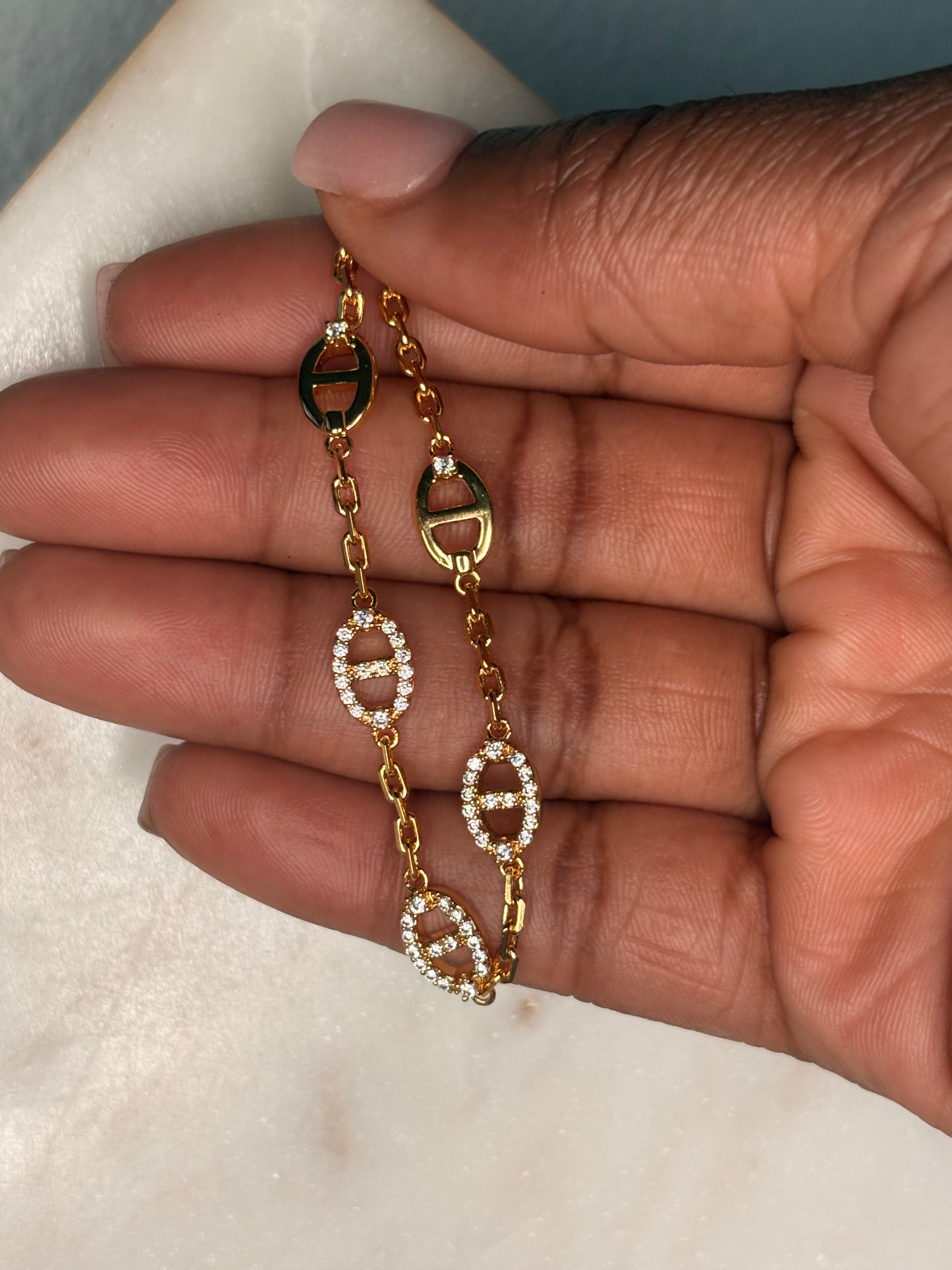 Golden Oval Luxe Bracelet