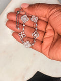 Pink Crystal Clover Bracelet