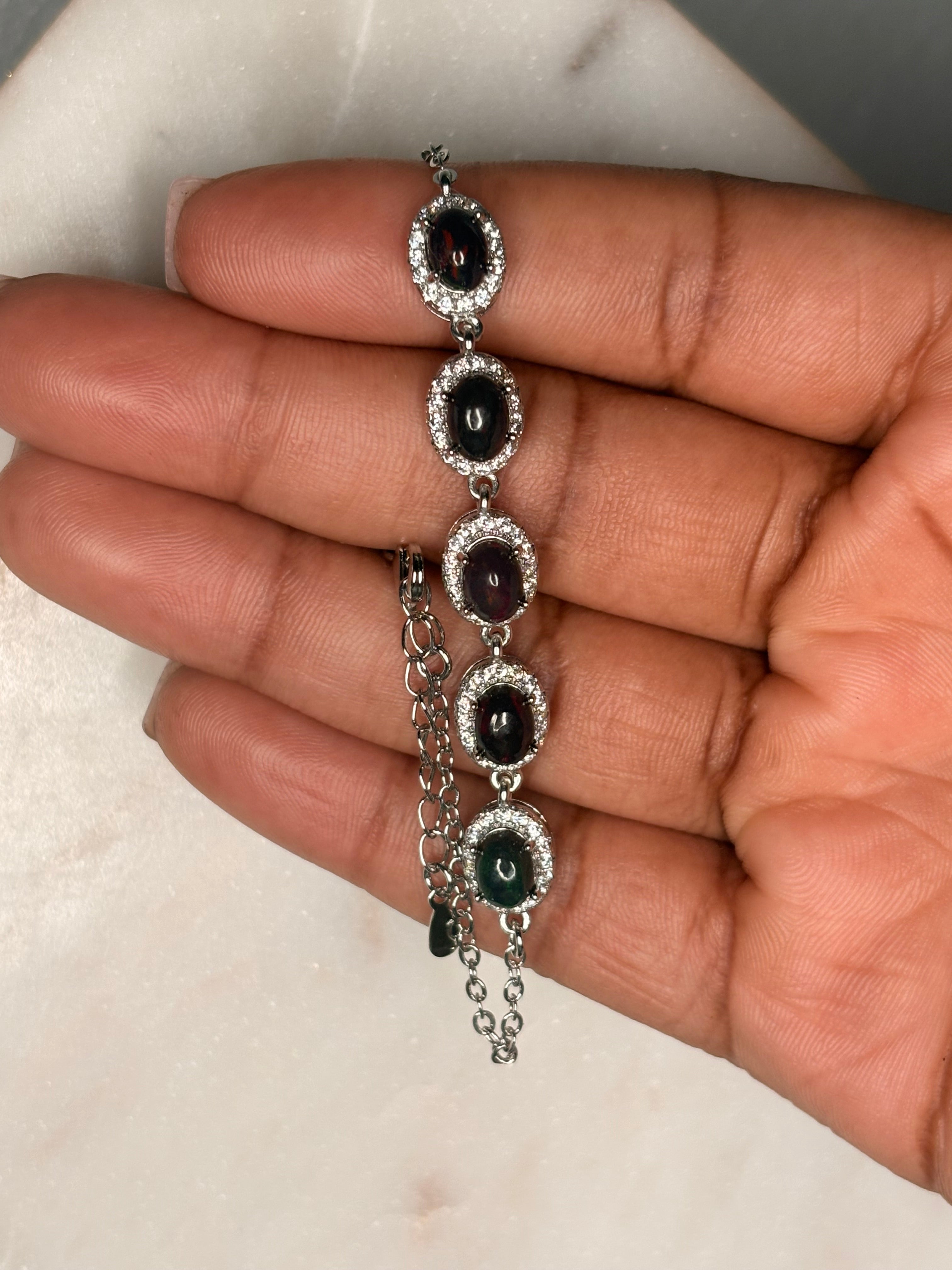 Midnight Gem Statement Bracelet