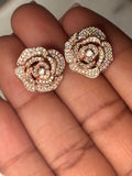 Lotus Flower Rose gold ear ring