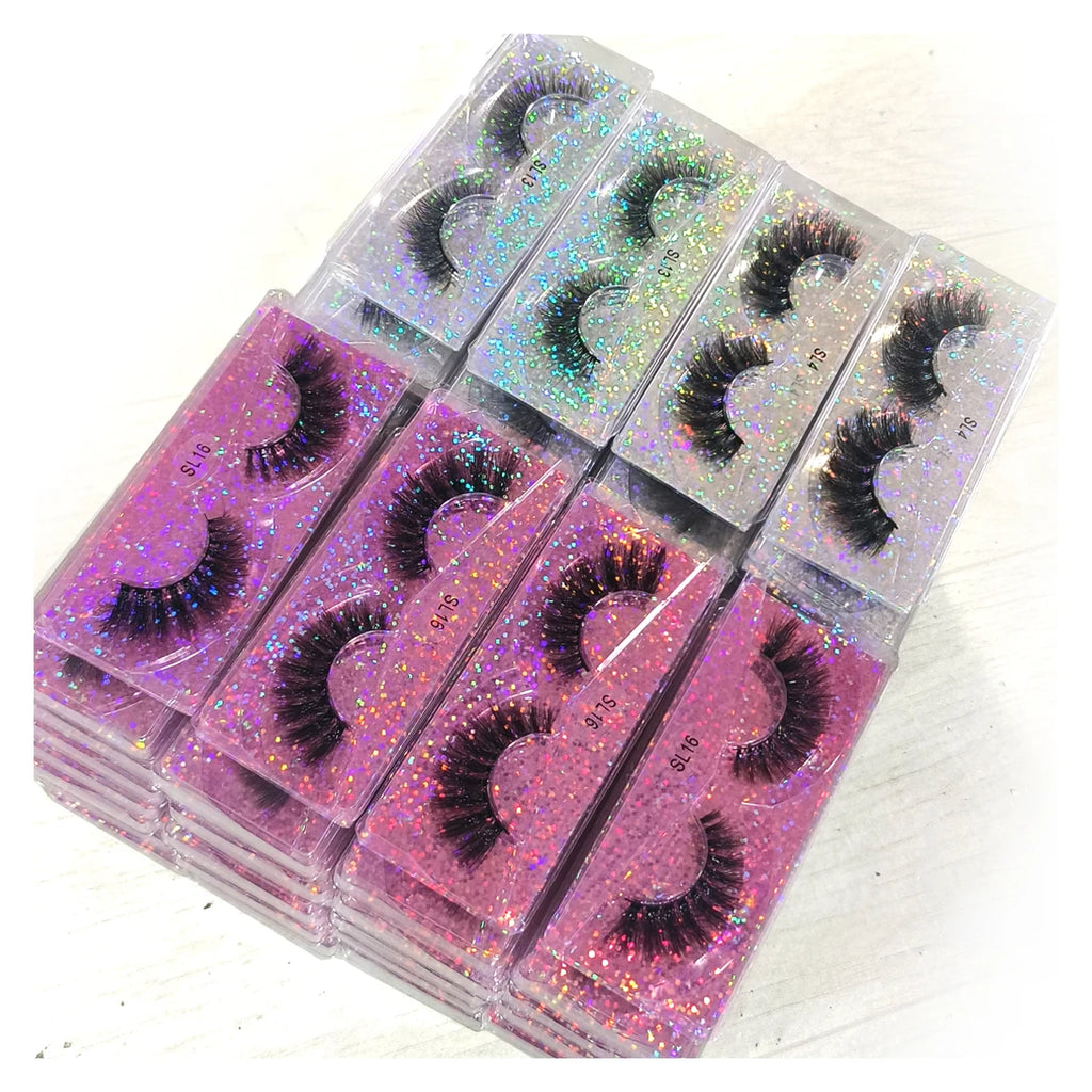 5/10/30/50/100Pcs fluffy mink eyelashes wholesale