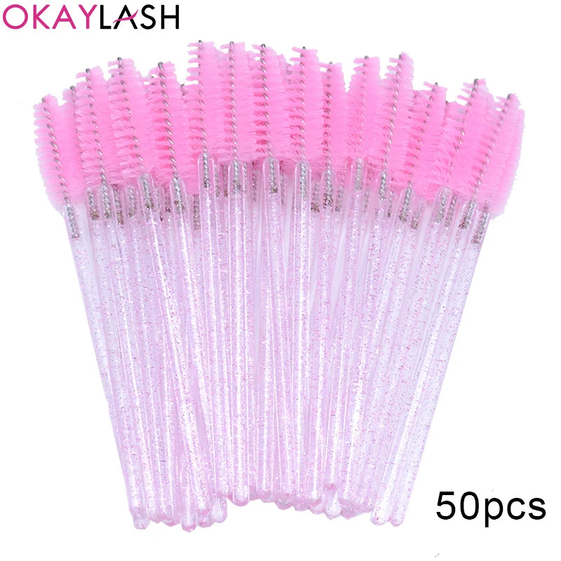 100pcs Disposable Eyelash Brushes Spoolies