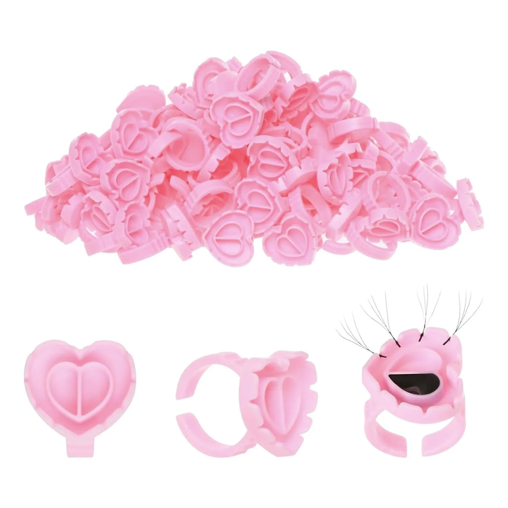 500Pcs Eyelash Extension Glue Ring Holder