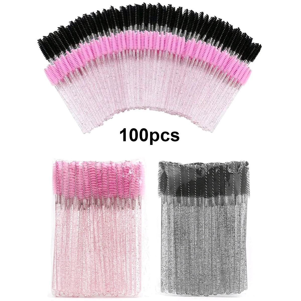 100pcs Disposable Eyelash Brushes Spoolies