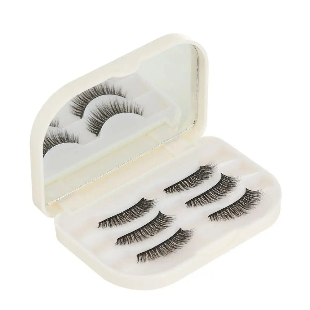 Empty Eyelashes Storage Box With Makeup Mirror