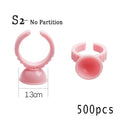 500Pcs Eyelash Extension Glue Ring Holder
