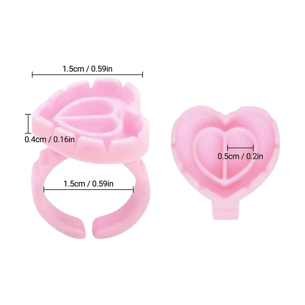 500Pcs Eyelash Extension Glue Ring Holder