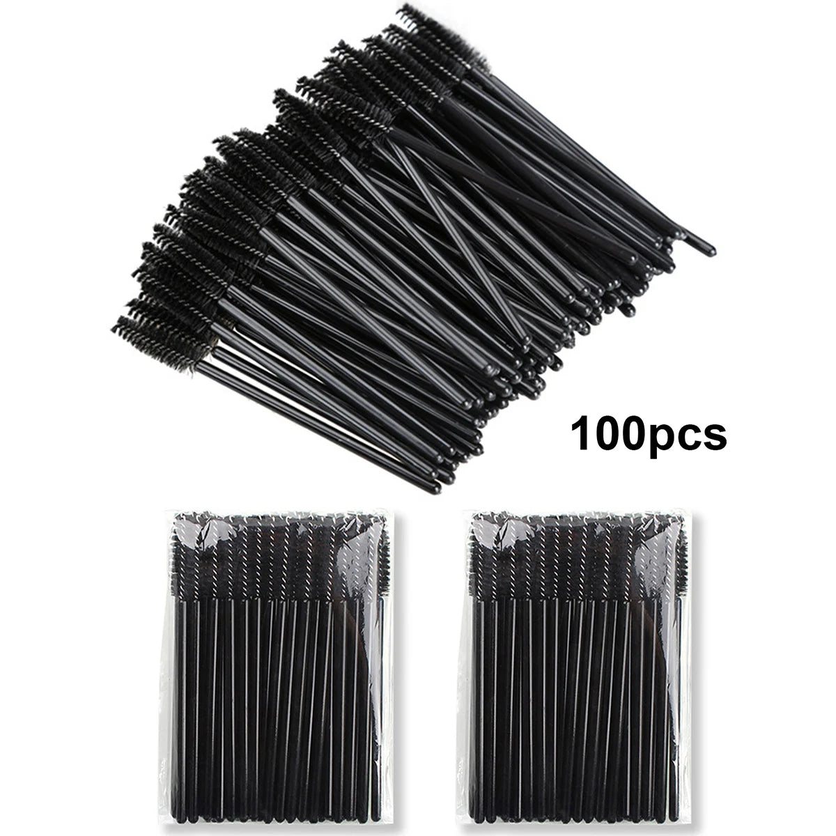 100pcs Disposable Eyelash Brushes Spoolies