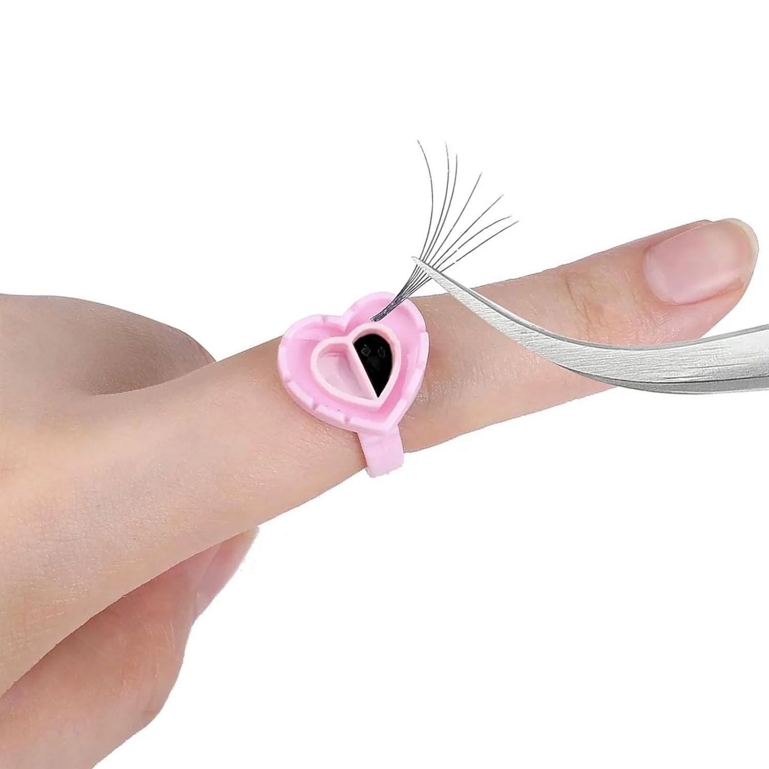 500Pcs Eyelash Extension Glue Ring Holder