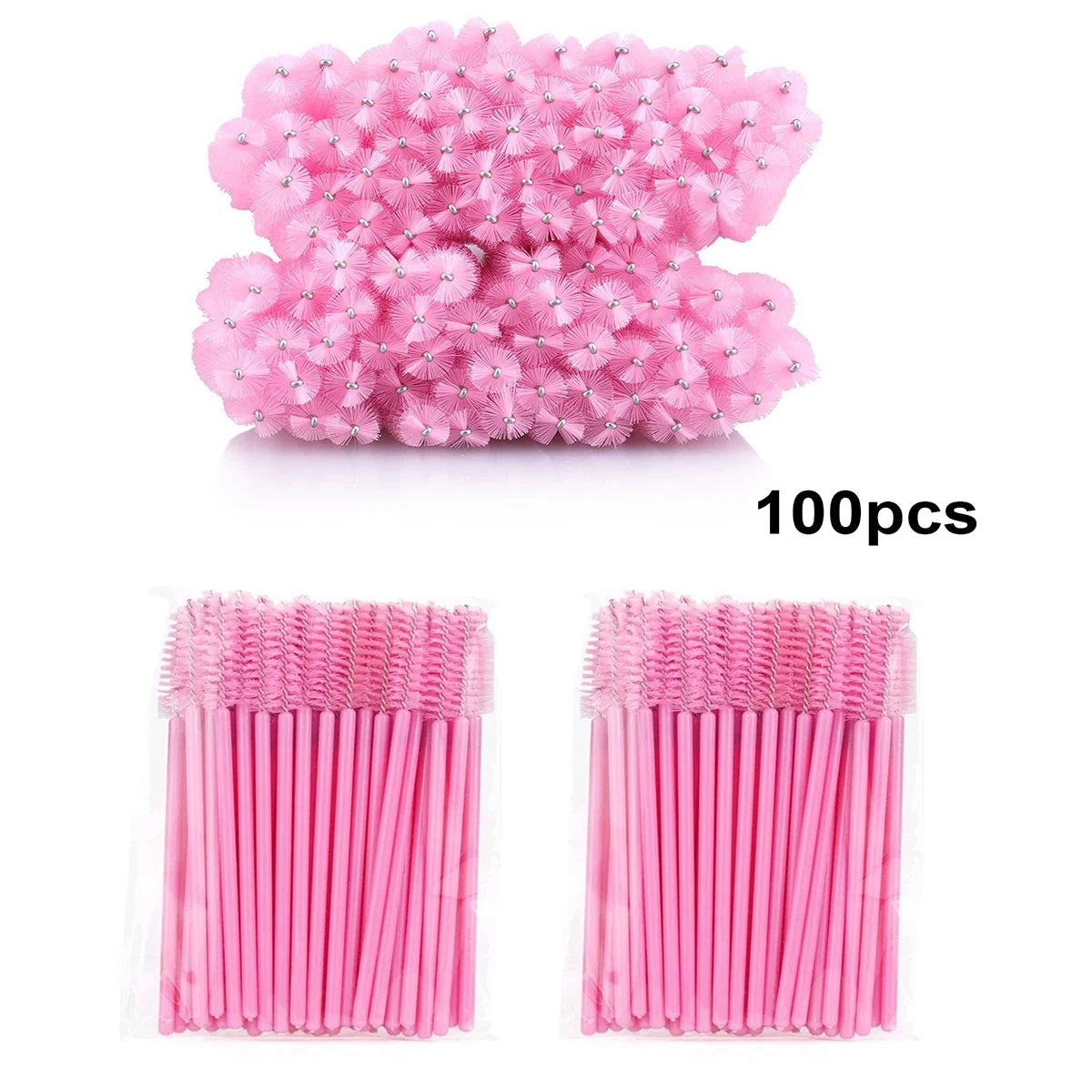 100pcs Disposable Eyelash Brushes Spoolies