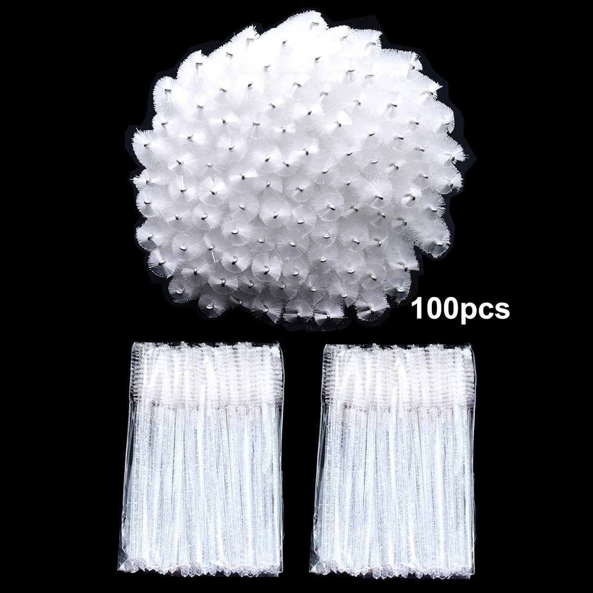 100pcs Disposable Eyelash Brushes Spoolies